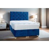 Velvet Ottoman Storage Bed with Lift-Up Mechanism - All Sizes