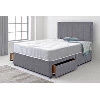 Barcelona Velvet Divan Bed And Mattress - Storage Options