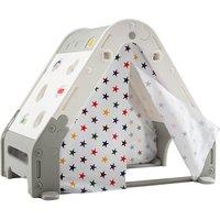 Kids' 6-in-1 Triangle Climber Play Tent - Imaginative Indoor Gym for Ages 3-6, Whiteboard, Basketball Hoop