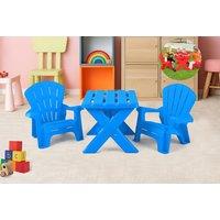 Childrens Plastic Table And Chairs Set - Two Colours - Blue