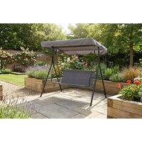 3-Seater Garden Swing Chair with Cushions and Adjustable Canopy