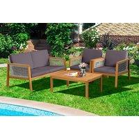 4-Seater Weather-Resistant Wicker Patio Set