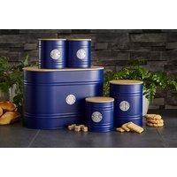 5pc Modern Kitchen Storage Container Set - Metal Canisters & Bread Bin, 9 Designs