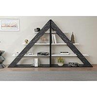 Eco-Friendly Modular Wood Ladder Bookcase - 4-Tier Corner & Triangle Storage, Industrial Style