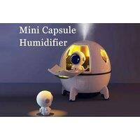 Space Themed LED Air Humidifier Table Lamp - Modern ABS & PC, Portable, 220ml, Home Decor Accent