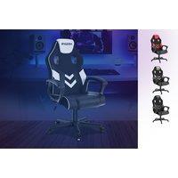 Pu Leather Gaming & Office Chair With Headrest - 4 Colours - Black