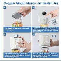 Electric Mason Jar Vacuum Sealer Kit - Compact Food Storage Appliance, Dual Mouth, Hands-Free Operation