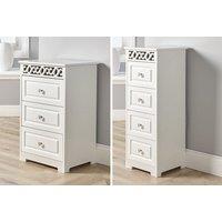 Whitehaven Storage Cabinet In White - 3 Or 4-Drawer Option