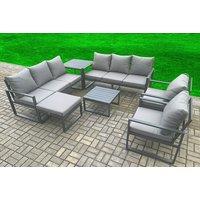 9-Seater Aluminium Outdoor Sofa Set - Weather-Resistant & Modern Design