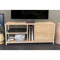 Neola Contemporary TV Stand with Storage - Fits up to 55 TVs, Metal Legs, 5 Colour Options
