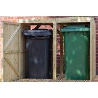 Premium Wooden Wheelie Bin Storage - Single & Double