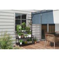 Elegant Three-Tier Plant Rack with Hanging Hooks