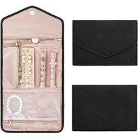 Foldable Polyester Jewellery Storage Roll - Compact Travel Organiser, Multiple Sizes & Colours