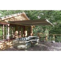 Outsunny 4 X 3 M Full Cassette Electric/Manual Retractable Awning, Grey