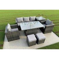 Chic Rattan Sofa Dining Set