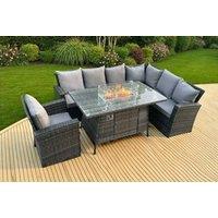 Luxurious High Back Weather-Resistant Rattan Sofa Chair Set