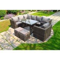 Weather-Resistant Rattan 7-Seater Outdoor Sofa Dining Set - Modern Garden Furniture