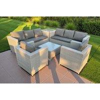 Luxurious Weather-Resistant Rattan Lounge Set with Reclining Sofas