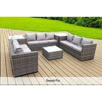 Modern Weather-Resistant Rattan Garden Lounge Sofa & Table Set