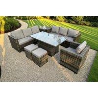 Luxurious Rattan Sofa Table & Footstool Set