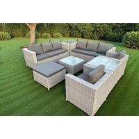 Luxury Weather-Resistant PE Rattan Garden Sofa Set - Steel Frame, 4-Seater