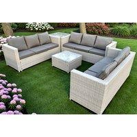 Weather-Resistant Rattan Garden Sofa Set - Modern 4-Seater Outdoor Lounge