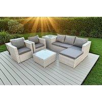 Weather-Resistant PE Rattan Garden Sofa Set - Steel Frame, 3-Seater, Modern Outdoor Lounge