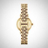 Emporio Armani AR1907 Quartz Ladies Luxury Gold Stainless Steel Watch, 32mm - Water-Resistant, Mother-of-Pearl Dial