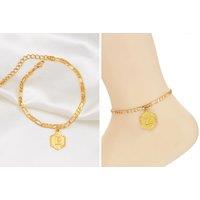 A-Z Initial Letter Charm Anklet - 26 Options