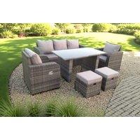 Weather-Resistant PE Rattan Garden Sofa Set - Modern 4-Seater Outdoor Lounge