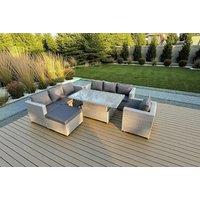 Exquisite Rattan Sofa & Rising Table Set - Weather-Resistant Outdoor Furniture
