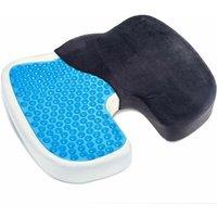 Orthopaedic Gel Memory Foam Seat Cushion - Ergonomic Back & Posture Support