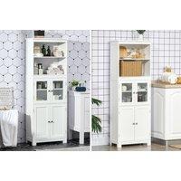 Freestanding Kitchen Storage Cupboard In White