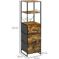 Rustic Brown Industrial Storage Cabinet