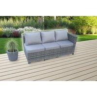 Weather-Resistant 3-Seater PE Rattan Garden Sofa - Modern Outdoor Lounge