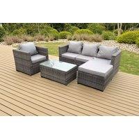 Luxury Weather-Resistant Rattan Sofa Set with Coffee Table & Chair