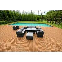 Luxury Weather-Resistant Rattan Dining Sofa Set