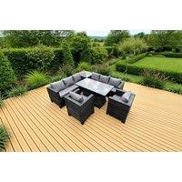 Luxurious Weather-Resistant PE Rattan Sofa Dining Set