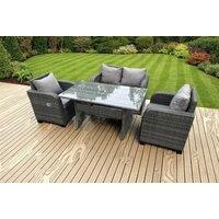 Luxurious 4-Seater Rattan Reclining Garden Set