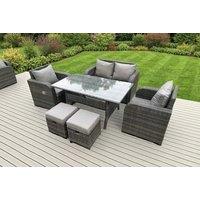 6-Seater Weather-Resistant Rattan Reclining Garden Dining Set