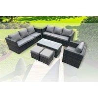 Luxurious Weather-Resistant Rattan Sofa Set - 9-Seater Outdoor Lounge