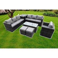 Luxurious Rattan Sofa Set With Stool & Coffee Table