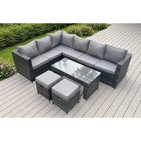 8-Seater Weather-Resistant Rattan Corner Sofa Set - Garden Lounge Suite