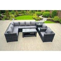 8-Seater Weather-Resistant PE Rattan Corner Sofa Set - Modern Outdoor Lounge