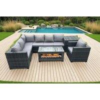 Modern 7-Seater Weather-Resistant PE Rattan Garden Sofa Set
