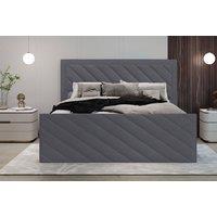 Grey Ottoman Sleigh Bed With Storage, 5 Sizes