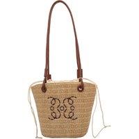 Loewe-Inspired Straw Woven Bag For Women W/ Large Capacity