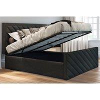 Diagonal Liner Ottoman Storage Bed with Lift-Up Mechanism