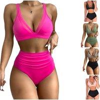 Women'S High Waist Bikini Swimsuit - 5 Sizes & 5 Colours