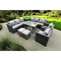 Luxurious 10-Seater Weather-Resistant PE Rattan Dining Set